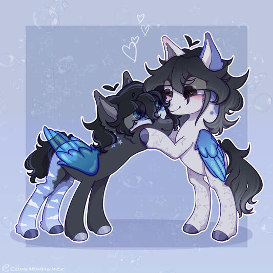 me & bf as ponies